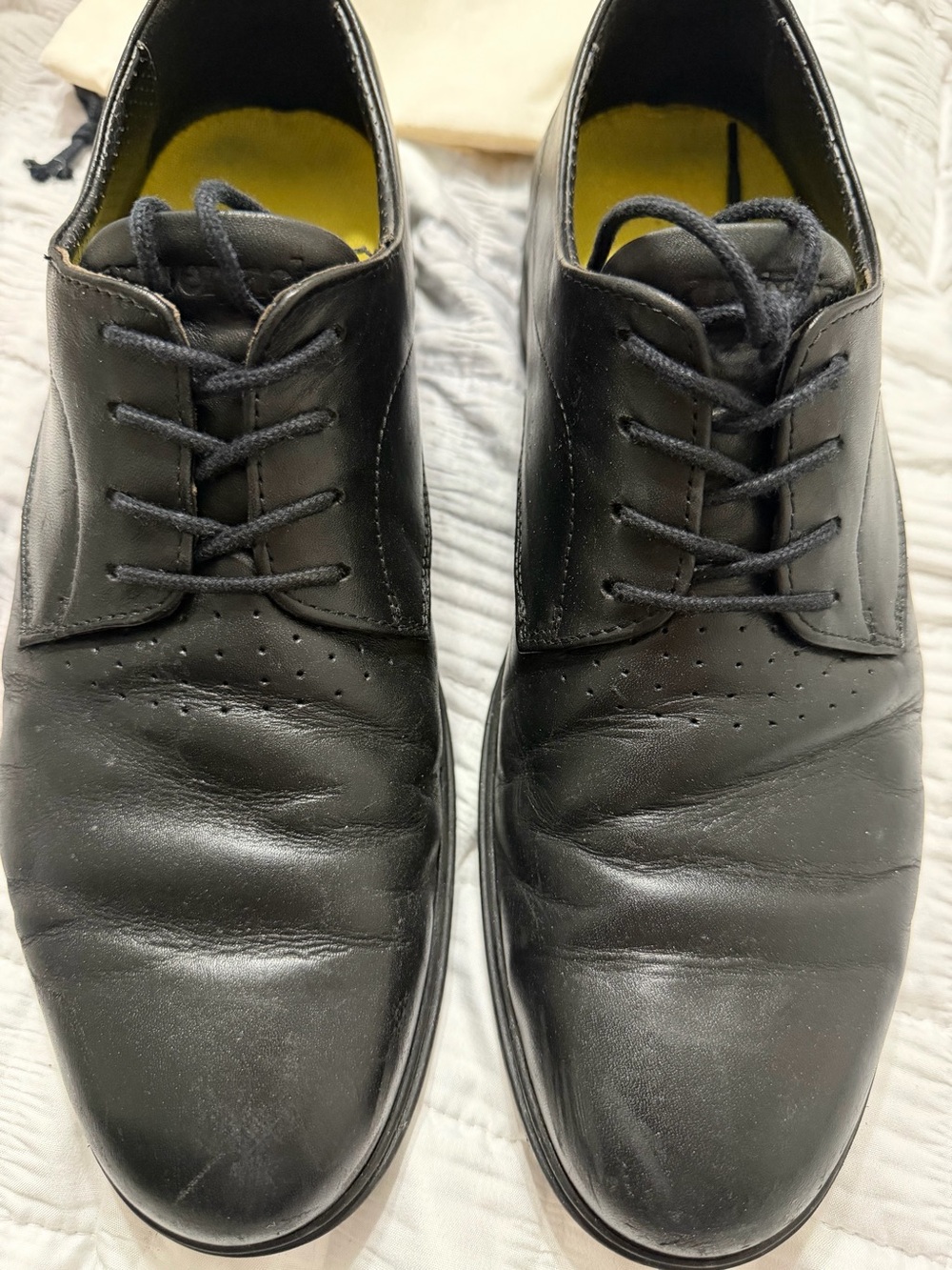 Men's Black Leather Derby Shoes - Polished Lace-Up